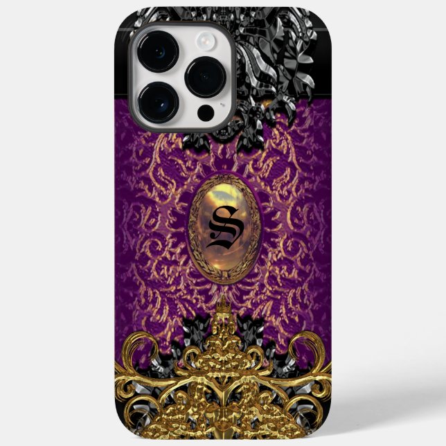 Trudie Lola II Baroque Monogram Classic Case-Mate iPhone Hülle (Rückseite)