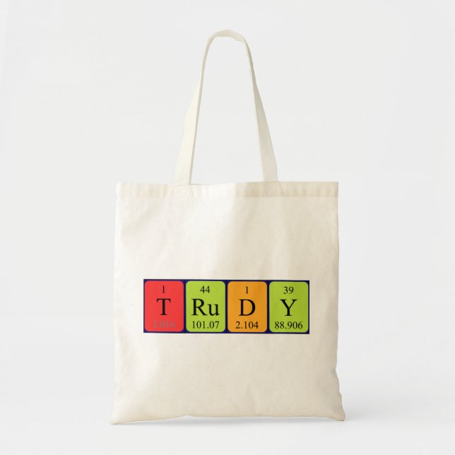 Trudy Periodic Table name tobag Tragetasche (Vorne)