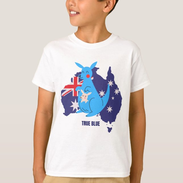 True Blue Australia Kangaroo T - Shirt (Vorderseite)