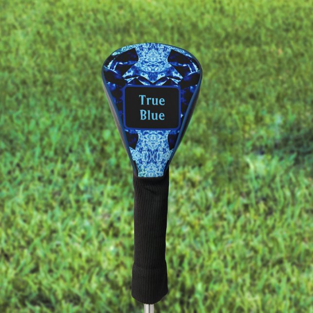 True Blue Edgy Abstrakt mit Name Golf Headcover (Von Creator hochgeladen)