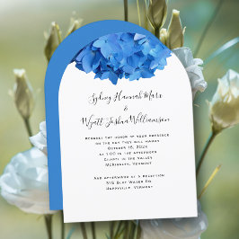 True Blue Hydrangea Wedding Couple - Einladung