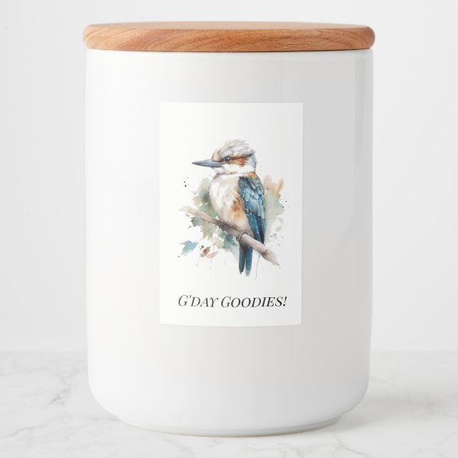 True Blue Kookaburra, individuell Lebensmitteletikett (Vorderseite)