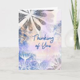 True Blue – Watercolor Floral Encouragement Karte