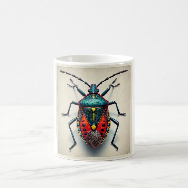True Bug Heteroptera 010824IREF208 - Watercolor Kaffeetasse (Mittel)