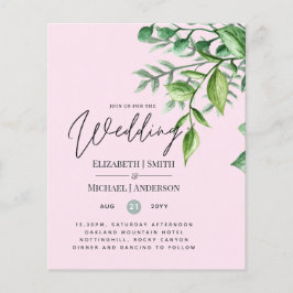 True Color GREENERY Budget Hochzeitseinladungen