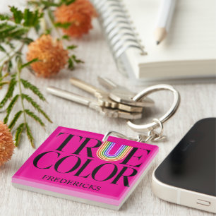 True Colors Editorial Custom Typography Design Schlüsselanhänger
