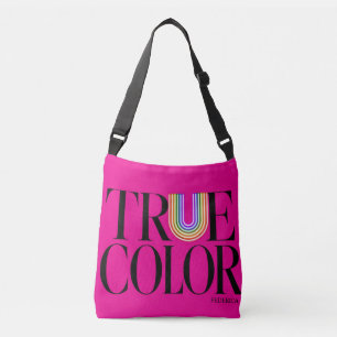 True Colors Editorial Custom Typography Design Tragetaschen Mit Langen Trägern