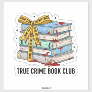 True Crime Book Sticker - Crime Scene Books mit
