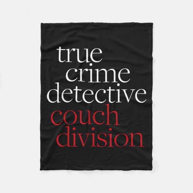True Crime Detective Couch Di Fun Crime Fan Introv Fleecedecke (Vorderseite)
