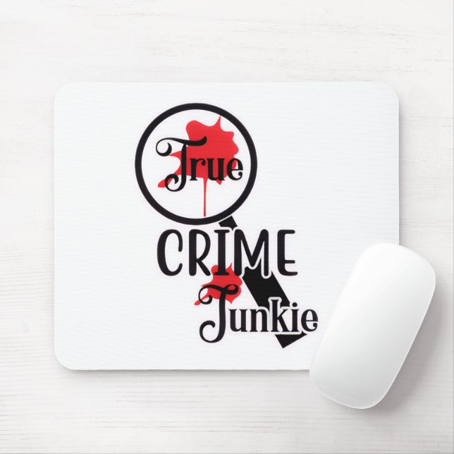 True Crime Junkie-Mauspad Mousepad (Mit Mouse)