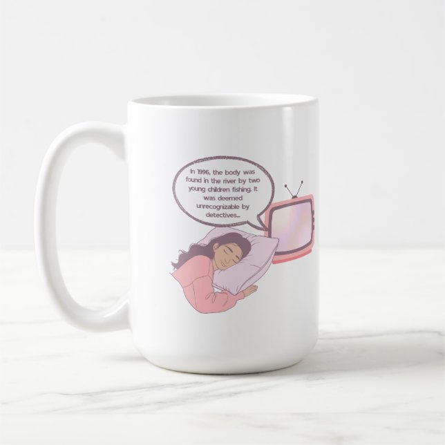 True Crime Lover Minimalist Design | Dark Humor Kaffeetasse (Links)