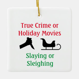 True Crime oder Holiday Movies Ristorante Al Pento Keramikornament