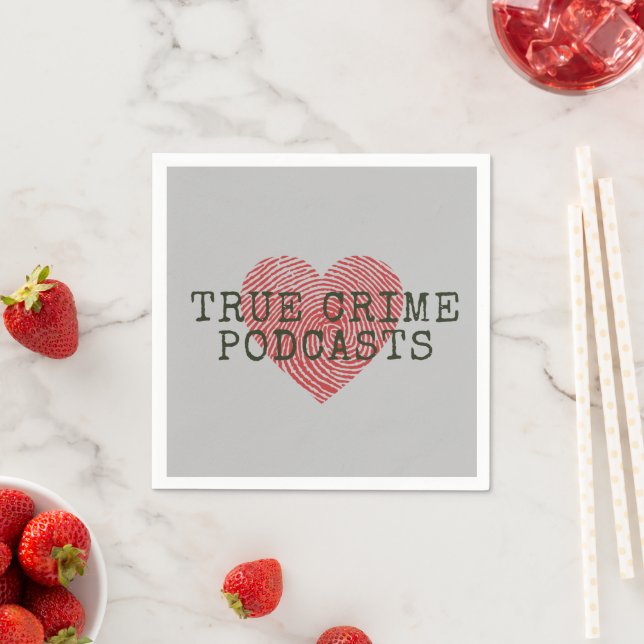 True Crime Podcast Lover Paper Party Serviette (Beispiel)