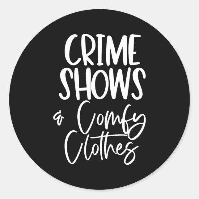 True Crime Shows komprimieren Runder Aufkleber (Vorderseite)