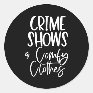 True Crime Shows komprimieren Runder Aufkleber