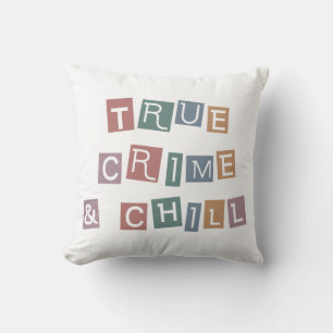 True Crime und chillen   Mörder Crime Show Junkie Kissen