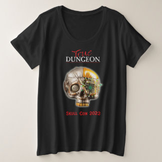 True Dungeon - Skull Con - Ladys Black Scoop Große Größe T-Shirt