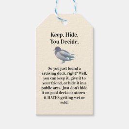 True Frazil "80er Print Ad Style Crusing Duck Geschenkanhänger