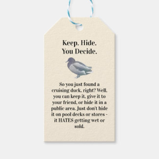 True Frazil "80er Print Ad Style Crusing Duck Geschenkanhänger