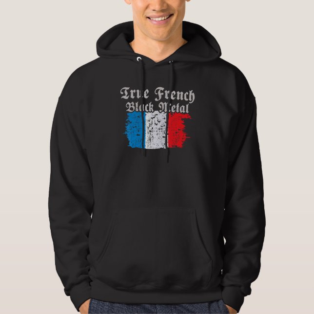 True French Black Metal Hoodie (Vorderseite)