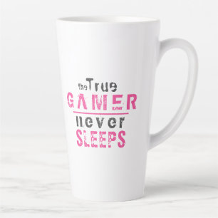 True Gamer schläft nie Pink Girl Gamer Milchtasse