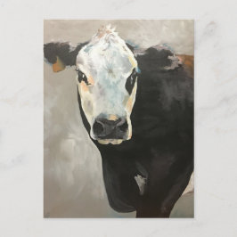 True Grid Cow Post Card Postkarte
