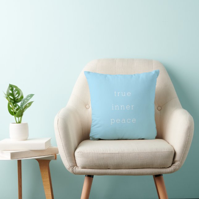 True Inner Peace | Minimal Throw Pillow Kissen (Stuhl )