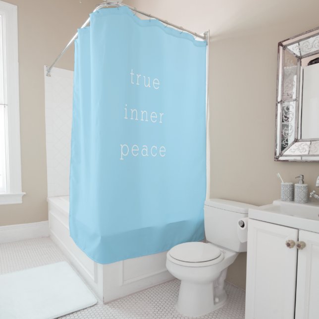 True Inner Peace Minimalistic Shower Curtain Duschvorhang (Beispiel)