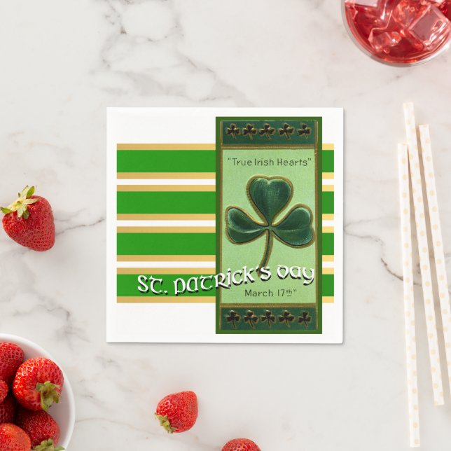 True Irish Heart St Patrick's Day PPN01 Napkins Serviette (Beispiel)