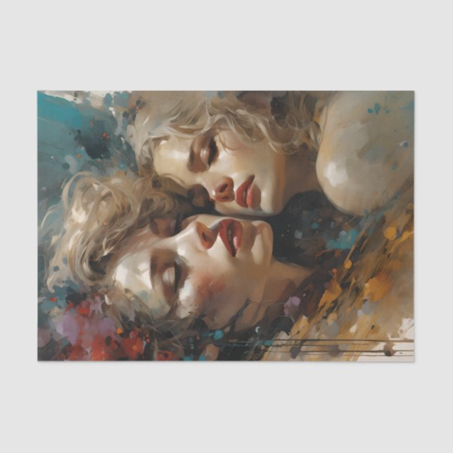 True Lesbian Liebe Decoupage Seidenpapier (Vorderseite)