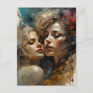 True Lesbian Liebe Postkarte