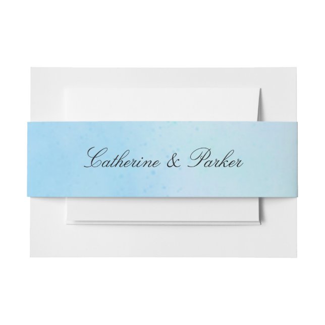 "True Love Blue" Einladungsbanderole (Vorderseite Beispiel)