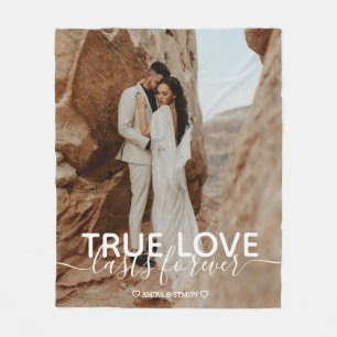 True Love Couple Foto Fleece Blanket