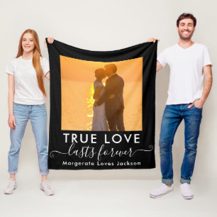 True Love Couple Foto Fleece Blanket