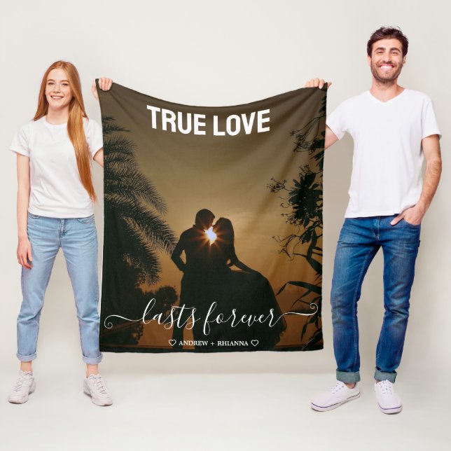 True Love Couple Foto Fleece Blanket (Beispiel)