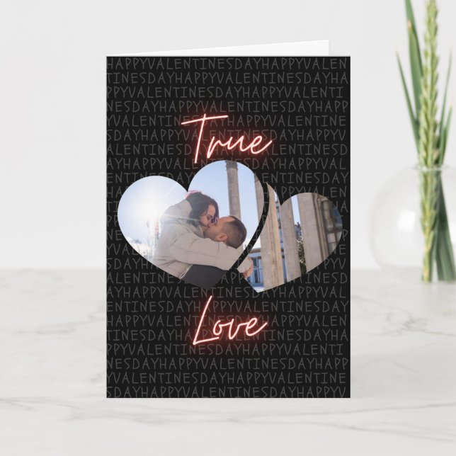 True Love Custom Foto Valentine Karte (Vorderseite)