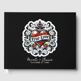 True Love Heart Tattoo Sticker Wedding Gästebuch