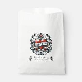 True Love Heart Tattoo Sticker Wedding Geschenktütchen