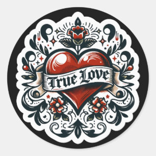 True Love Herz Tattoo Aufkleber Hochzeit Verlobung