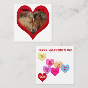 True Love Horses Konversationsherzen Valentinstag Mitteilungskarte