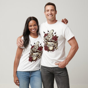 True Love Morning Brew Kaffee Tattoo T - Shirt Des