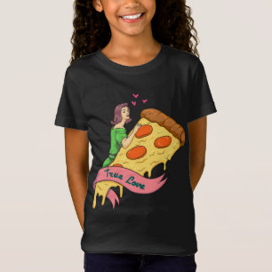 True Love Pizza Slice Retro Romance Novel Design: T-Shirt