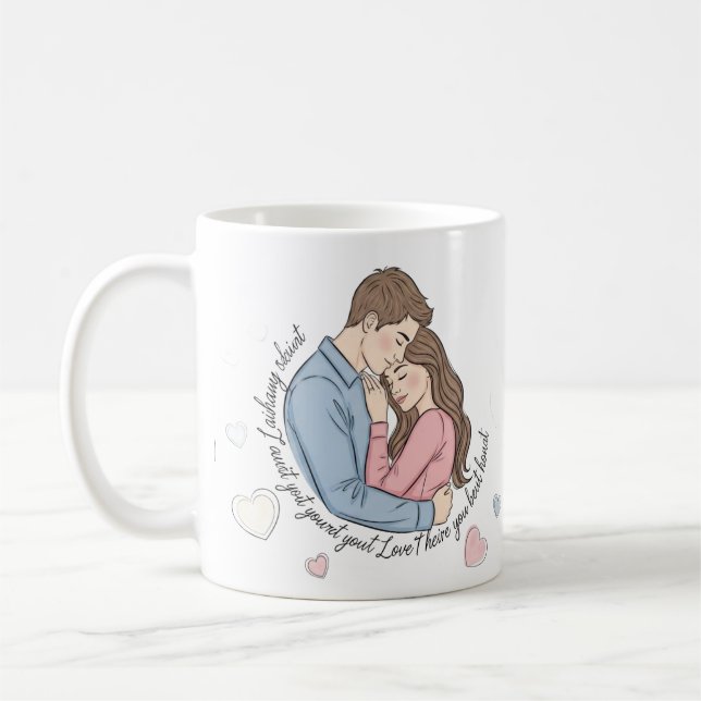 True Love Quote Bridesmaid Mug – Romantic Couple   Kaffeetasse (Links)
