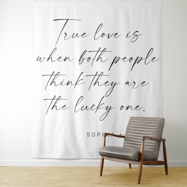 True Love Quote Wedding Background Decke Wandteppich (Beispiel)
