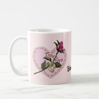 True Love Rose Hochzeit Tasse