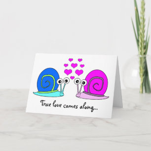 True Love Snail Greeting Card Karte