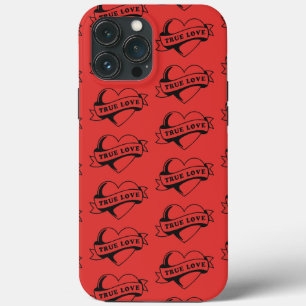 True Love Tattoo Heart Klassisches Romandesign Case-Mate iPhone Hülle