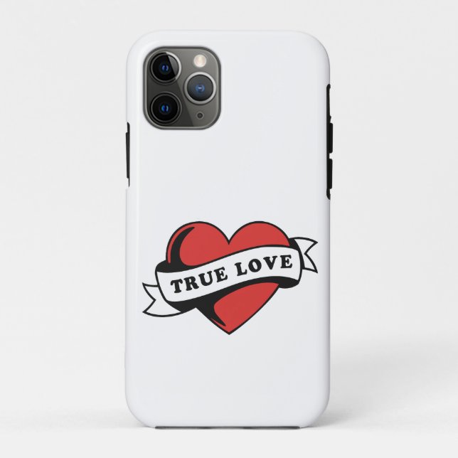 True Love Tattoo Heart | Klassisches Romandesign Case-Mate iPhone Hülle (Rückseite)