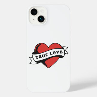 True Love Tattoo Heart | Klassisches Romandesign iPhone 14 Plus Hülle