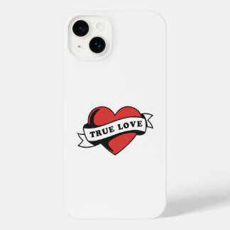True Love Tattoo Heart | Klassisches Romandesign iPhone 14 Plus Hülle